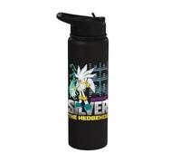 Sonic the Hedgehog Silver 20th Anniversary Distressed Stainless Steel Insulated Water Bottle