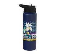 Sonic the Hedgehog Silver 20th Anniversary Distressed Stainless Steel Insulated Water Bottle