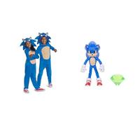 Sonic The Hedgehog Sonic Dress Up with 12.7 cm Action Figure Bundle, Perfect for Imaginative Play, Officially Licensed Product by Disguise and Jakks Pacific, for 7-8 years