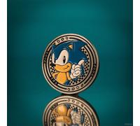 FaNaTtik Sonic the Hedgehog Sonic & Tails Limited Edition Collectible Coin - Silver Coloured Plating, Individually Numbered (9,995 Worldwide)