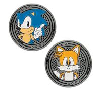 FaNaTtik Sonic the Hedgehog Sonic & Tails Limited Edition Collectible Coin - Silver Coloured Plating, Individually Numbered (9,995 Worldwide)