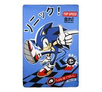 Sonic the Hedgehog Sonic the Hedgehog Design Blanket for Sofa Bed, Soft and Warm Fleece, Gift for Boys and Teenagers, 100 x 150 cm