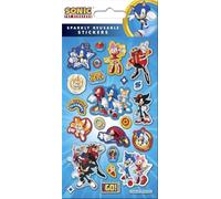 Sonic the Hedgehog Sparkly Reusable Foil Stickers | Official SEGA Licensed Product | Fun and Reusable on Non-Porous Surfaces | Kids 3+, Birthday Gifts, Party Bags, Arts & Crafts, Scrapbooking