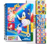 SONIC THE HEDGEHOG Sticker Book for Kids Teens Activity Book 28 Sticker Sheets Shadow Knuckles 400+ Collector Stickers for Scrapbooking Art Activity