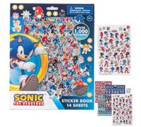 Sonic The Hedgehog Stickers for Kids 14 Sheet Sonic Sticker Book Set Including Puffy Stickers 1200+ Stickers