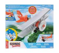 Jakks Pacific Sonic Tornado Biplane Playset – 6cm Figure, Light-Up Flame, 6 Sounds, Red