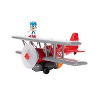 Jakks Pacific Sonic Tornado Biplane Playset – 6cm Figure, Light-Up Flame, 6 Sounds, Red