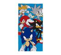 Official Sonic The Hedgehog Towel SHHSTATW001UK | 140x70cm, 100% Cotton, Super Soft Stars Design - Bath, Beach & Pool