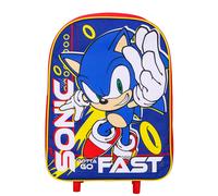 Sonic The Hedgehog Trolley Foldable Wheeled Cabin Bag Luggage Kid Gotta Go Fast