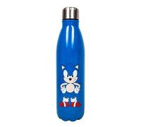 Sonic The Hedgehog Water Bottle, 500ml Capacity Metal Double Walled Drinks Bottle, Officially Licensed Sonic The Hedgehog Merchandise