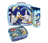 Sonic the Hedgehog Women's Lunch Bag Bottle & Snack Pot | Blue | Official Merch Sonic the Hedgehog Blue