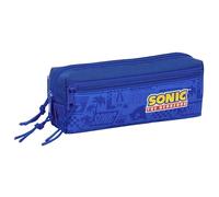 SONIC - Triple Small Pencil Case, Children's Pencil Case, Ideal for School-Aged Children, Comfortable and Versatile, Quality and Resistance, 22 x 6 x 8.5 cm
