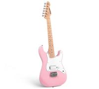 SONICAKE 30" Electric Guitar for Beginner, Light Weight and Junior Size Solid Wood Body with Humbucker Pickup, one Piece Wood Neck & Fingerboard, Rounded Fret Ends, Pink