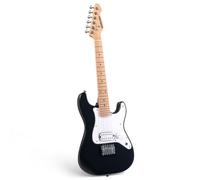SONICAKE 30" Electric Guitar for Beginner, Light Weight and Junior Size Solid Wood Body with Humbucker Pickup, one Piece Wood Neck & Fingerboard, Rounded Fret Ends, Black