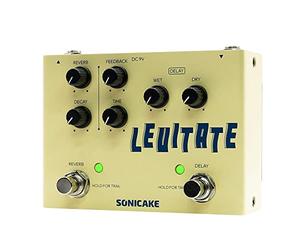 SONICAKE Digital Delay and Reverb Guitar Pedal 2 in 1 Guitar Effects Pedal Levitate