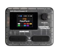 SONICAKE Pocket Master Guitar Bass Amp Modeling IR Cabinets Simulation Multi-Effects with Stereo OTG USB Audio Interface BT Audio 1.77" LCD Color Screen Transparent Black