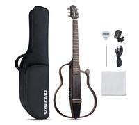SONICAKE QGT-01 Electric Travel Guitar, Portable Solid Mahogany Body A