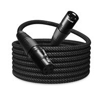 SONICAKE XLR Microphone Cable 3m/10ft Male to Female 3 Pin Nylon Braid