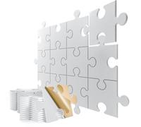 SonicLight 12 Pack Sound Proof Foam Panels for Walls with Self-adhesive 12" X 10" X 0.4"- Jigsaw Acoustic Panels Flame Retardant High Density, Soundproof Wall Panels Absorb Noise and Wall Decor White