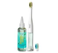 SonicPump Electric Toothbrush for Home Use - Battery Operated with Built-in Mouthwash Pump, Sonic Cleaning, Gentle Bristles & Smart Timer for Fresh Breath & Daily Oral Hygiene