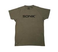 Sonik Raglan Tee Green T-Shirt, Fishing Shirt, Size: L