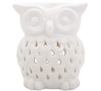 Soni's White Owl Ceramic Oil Burner Tea Light Candle Tart Wax Melt Aromatherapy