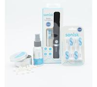 Sonisk Travel Bundle | Pulse Electric Toothbrush, 4 Replacement Heads, Chewable Toothpaste Tablets & Mint Breath Spray | Sonic Technology, Long-Lasting Freshness | Dentist Recommended (Matte Black)
