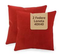 SoNiT home decor | Cushion Covers Sofa 40x40 - Cushion Covers For Sofa - Living Room - Bedroom - 2 Pieces - Made In Italy - Red