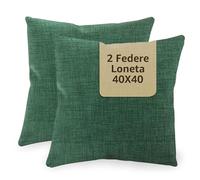 SoNiT home decor | Cushion Covers Sofa 40x40 - Cushion Covers For Sofa - Living Room - Bedroom - 2 Pieces - Made In Italy - Green.