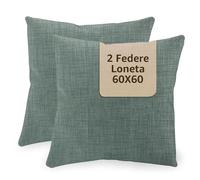 SoNiT home decor | Cushion Covers Sofa 60x60 | Cushion Covers Sofa - Living Room - Bedroom - 2 Pieces - Made In Italy - Mint Green.