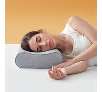 Sonive Contour Memory Foam Pillow Ergonomic Head Neck Support Pillows, Bed Pillow with 30% bamboo + 70% polyester Cover, for Side, Back, Stomach Sleepers, White 60×33×12/10cm