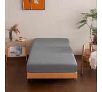 Sonive Single Fitted Sheet, Breathable Deep Pocket 11.8 Inches (30 cm), OEKO-TEX Certified Machine Washable for Single Bed 90 x 190cm, Grey, 100% Brushed Microfiber Polyester