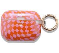Sonix AirPods Pro 3 Protective Case - Hard Shell Cover with Luxe Keychain Clip - Compatible with 3rd Generation AirPods Pro | Checkmate Pink/Orange