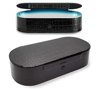 Sonix Beyond UV+O3 Sanitizer Box and Universal Charger UV and Ozone Disinfector for Phone, Mask, Makeup Brush, Nail Tool (Black Croc)