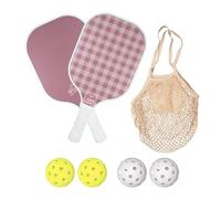 Sonix | USAPA Approved | Pickleball Paddles Set of 2 | Fiberglass Surface Pickleball Set with 2 Rackets, 4 Balls, & Bag | Mauve