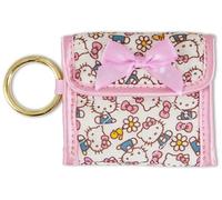 Sonix x Sanrio Quilted Earbud Pouch | Premium Cotton Bag Charm for AirPods, Keychain Storage Case Cover with Carabiner Ring | Hello Kitty Pink Bows