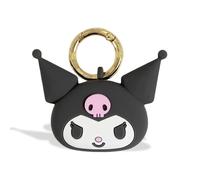 Sonix x Sanrio Silicone Protective Cover Compatible with Apple AirTag - with Attachment Loop and Carabiner Keyring | Kuromi