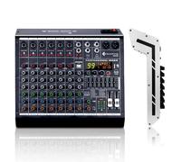 SonixForce 8 Channel Audio Mixer, 99 DSP Sound Board Console with 48V Phantom Power, Professional DJ Mixer for Podcasting, Streaming, Recording, Studio Recording