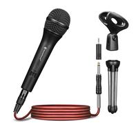 SonixForce Karaoke Microphone D ynamic Microphone with 16 ft Cable Compatible with Amp Mixer DVD Suitable for Speech and Outdoor Activities (Black)