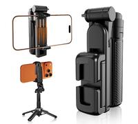 SonixForce Pocket Phone Tripod, 3-in-1 Portable Selfie Stick Tripod with Remote, 360° Rotation Cell Phone Tripod Stand, Extendable Mini Tripod for iPhone Android Phones (Clip Mount)