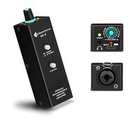 SonixForce Rechargeable Headphone Amplifier, Wired in-Ear Monitor Amplifier with XLR/TRS Inputs & 3.5mm Output, 7-Color LED Light, Portable IEM Amp for Living and Recording - Black