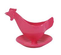 Sonja Plastic iconic chicken-shaped egg cup in pink colour, made in Germany