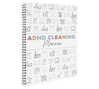Sonjade ADHD Cleaning Planner, Daily Household Task Organizer, Spiral Bound Checklist Journal with Visual Icons, 8.5 x 11.2 Inch