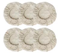 SonKu Sourdough Bread Starter Jar Cloth Covers, 6 Pcs Rattan Banneton Bread Proofing Basket Cloth Liner, Cotton Breathable Proofing Organic Fermentation Fabric Cover Lids Fit Jars Mouth from 3-4 inch