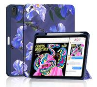 Sonlaryin Case for iPad A16 11th Generation 11 Inch 2025/iPad 10th Generation 10.9 Inch 2022, Slim Stand Cover and Soft TPU Back with Pencil Holder, Support Touch ID, Auto Wake/Sleep, Flower