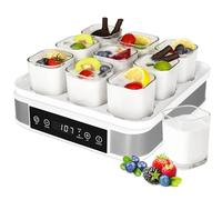 SONLED Digital Yogurt Maker,Digital Yogurt Maker with Temperature Control & Time Control, 5.7" Height, 9 Pcs Glass Jars 52 Oz Stainless Steel Yogurt Maker, For Making Fresh, Homemade Desserts