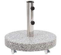 vidaXL Parasol Base Granite 30 kg Round Grey NEW