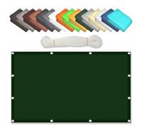 Sonnensegel 3x3.5m with Fastening RopesDurable Weather Protection Shade for Balcony & Garden Dark Green Sunshade UV Blocker Easy Installation Outdoor Privacy Screen