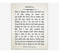 Sonnet 29 by William Shakespeare Poetry Wall Art Poetry Print Poetry Decor Poem Gift for Wife Gift for Girlfriend (8 x 10, Ivory)