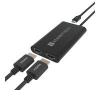 SoNNeT DisplayLink USB-C to Dual 4K 60Hz HDMI Adapter | Up to 90W power passthrough; 1440p/1080p at 144Hz; Chromebook and Ubuntu support; ideal for base M-series Macs